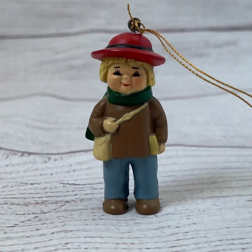 Vintage Bradford Boy with Bag Christmas Tree Ornament